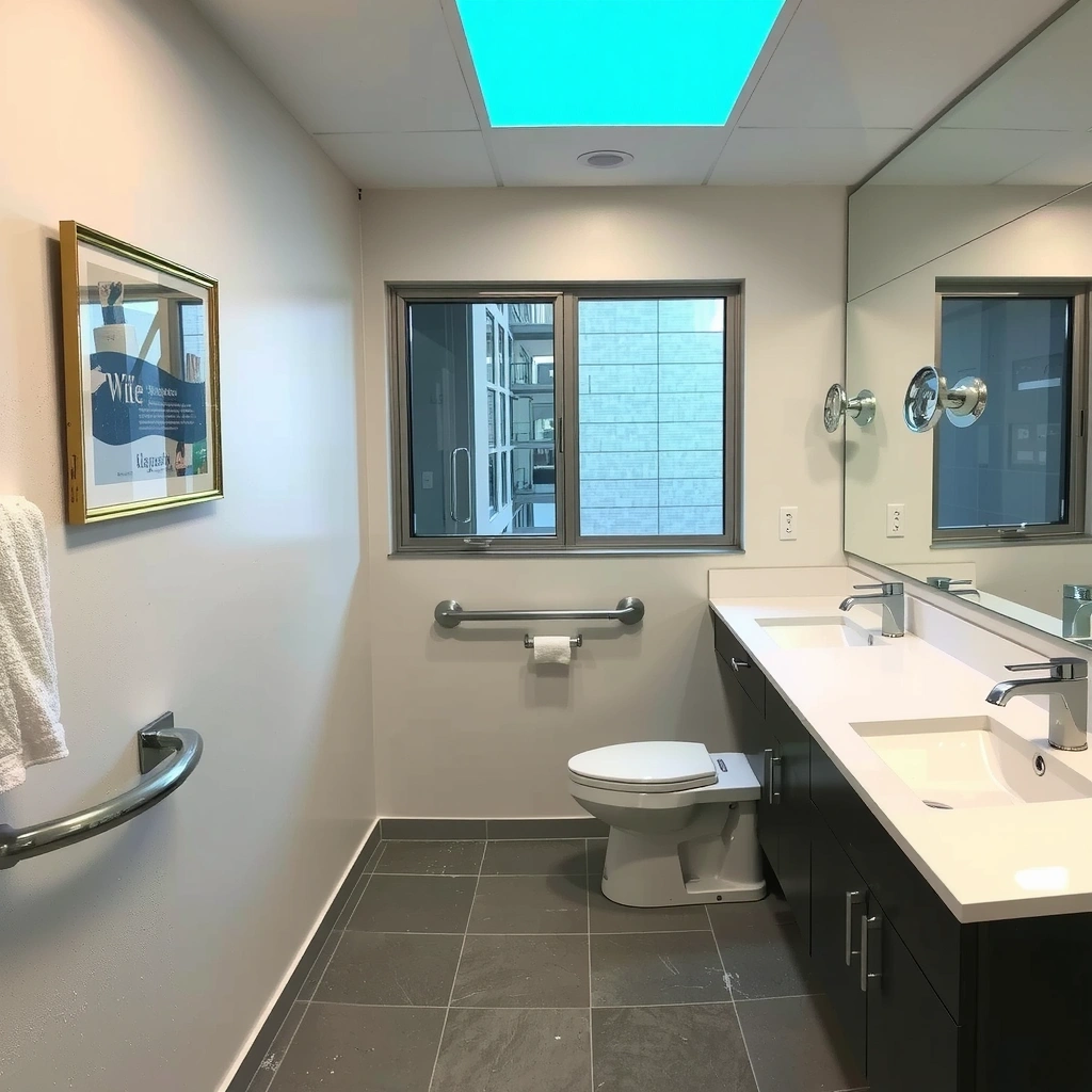 Imagine grup sanitar birou impecabil