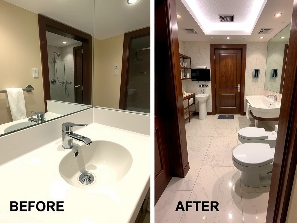 Imagine curățenie detaliată baie hotel