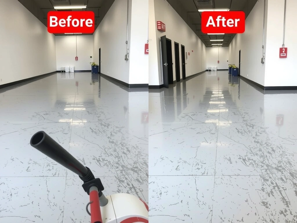 Imagine curățenie pardoseli industriale