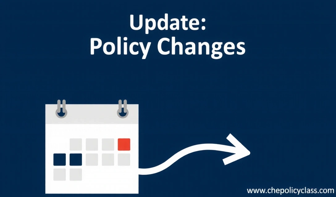 Imagine cu un calendar și o săgeată, simbolizând actualizări și modificări