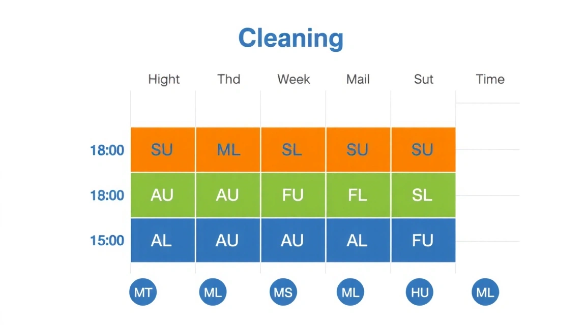 Calendar cu program flexibil de curățenie